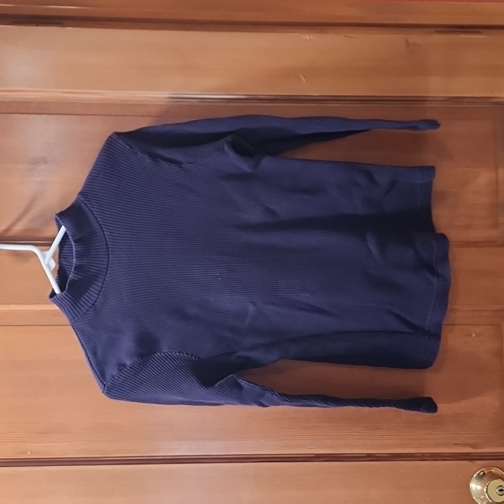 Ribbed mock turtleneck